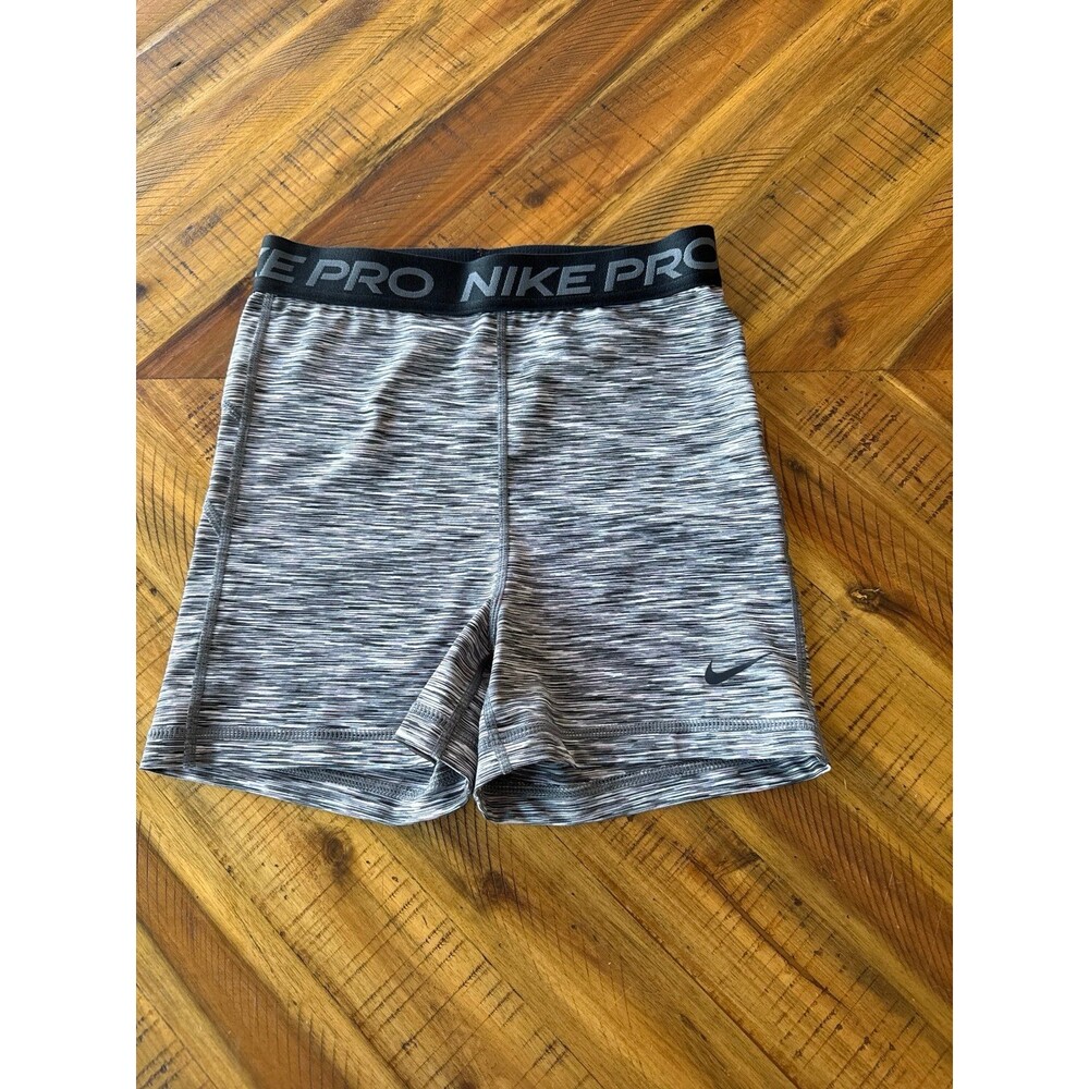 Nike Pro Dri-FIT Women’s Small Black White pink Spandex Shorts 12” Performance